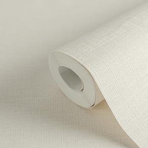 Textured Plain Cream Beige Fabric modern wallpaper vinyl wallcoverings 3D embossed