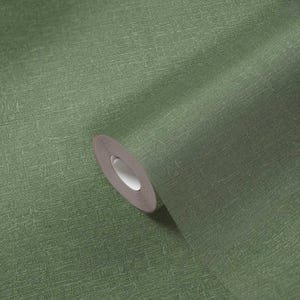Boho green modern wallpaper textured bedroomkitchen linen neutral sage vinyl 3d wallpaper