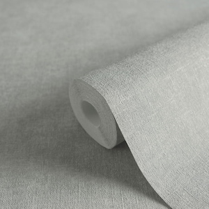 Modern rustic linen gray textured wallpaper plain elegant 3d vinyl wallpaper
