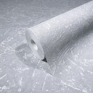 Modern gray textured abstract embossed wallpaper 3D metallic neutral plain bathroom kitchen bedroom wallpaper