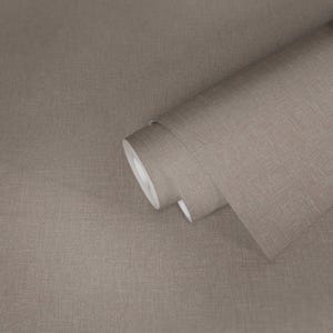 Modern taupe beige plain textured wallpaper neutral bedroom kitchen wallpaper