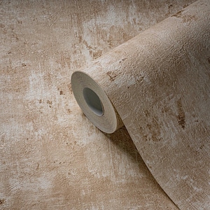 Modern Wallpaper rustic gold Plain Textured Contemporary faux concrete wallpaper