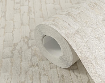 Rustic Textured Contemporary wallpaper Faux Geometric Metallic Minimalist Solid Embossed Statement Wallpaper