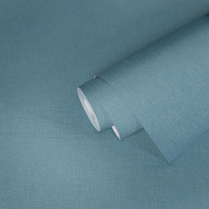 Modern Textured plain navy blue wallpaper embossed textile vinyl bedroom kitchen bathroom wallpaper