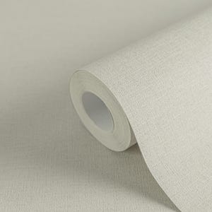 Taupe Warm Gray Textured Vinyl Wallpaper Modern Faux Fabric Embossed Luxury Boho Kitchen Bedroom Bathroom Wallpaper