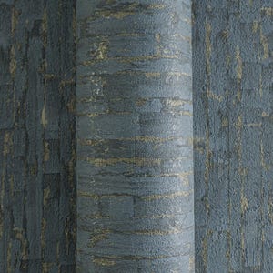 Navy blue bronze Rustic Textured Contemporary wallpaper Faux Geometric Metallic Minimalist Solid Embossed Statement Wallpaper