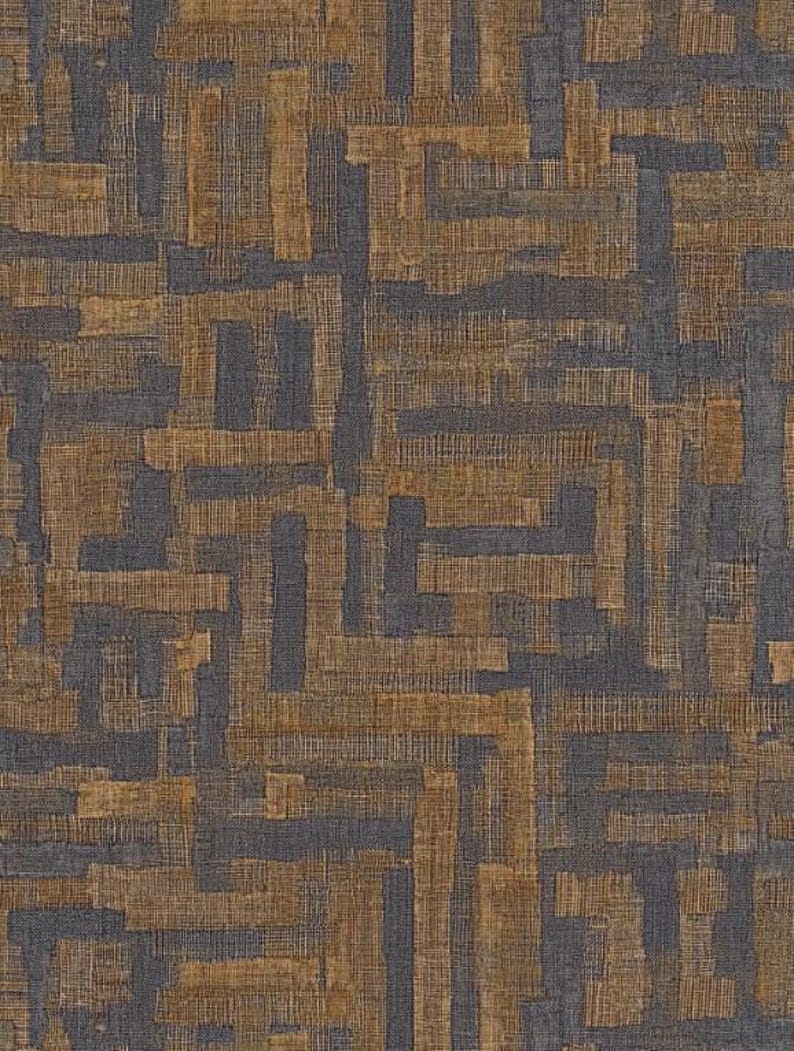 Curated visual reference: Textured Geometric Wallpaper For Urban Modern Homes Reference: Modern Bold Brown Textured Geometric Wallpaper 3D Vinyl Luxury Rustic