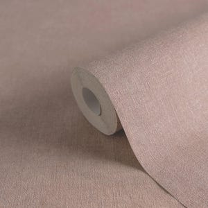 Fabric modern pink textured linen wallpaper plain elegant 3d vinyl wallpaper