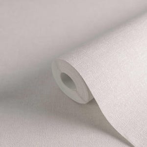 Modern plain rustic cream white vinyl textured wallpaper 3d rustic linen boho neutral bedroom wallpaper