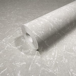 Modern greige textured abstract embossed wallpaper 3D metallic neutral plain bathroom kitchen bedroom wallpaper