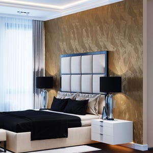 Gold metallic abstract modern wallpaper boho neutral designer luxury vinyl textured 3d kitchen bedroom bathroom wallpaper