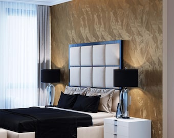 Gold metallic abstract modern wallpaper boho neutral designer luxury vinyl textured 3d kitchen bedroom bathroom wallpaper