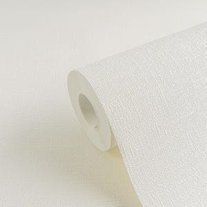 Modern white textured plain wallpaper 3d metallic bedroom kitchen neutral wall covering