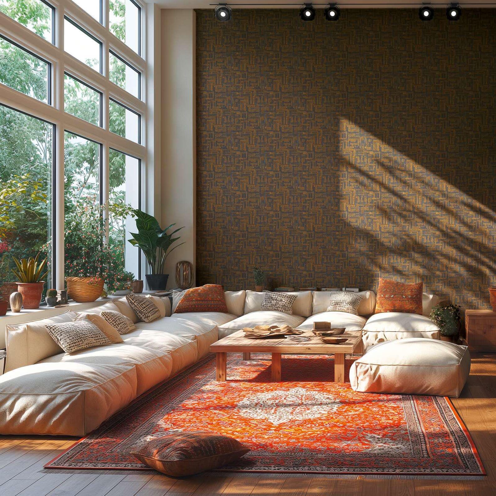 Thumbnail for Textured Geometric Wallpaper For Urban Modern Homes