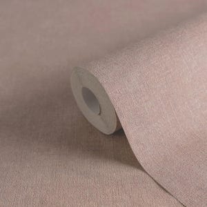 Modern rustic linen boho pink textured wallpaper plain elegant 3d vinyl wallpaper
