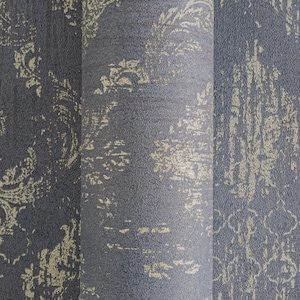 Modern Metallic blue textured wallpaper 3d vinyl contemporary glam embossed neutral elegant bedroom wallpaper