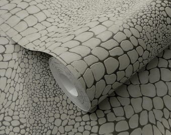 Modern textured Gray wallpaper Dark Abstract Luxury Crocodile Bedroom Kitchen Bathroom vinyl wallpaper