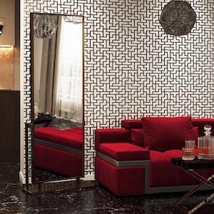 Modern abstract bold gray wallpaper geometric vinyl 3d black dark bedroom kitchen bathroom wallpaper