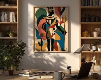 Shaka Zulu Art Print: Bohemian Earth Tones (Minimalist Wall Decor)