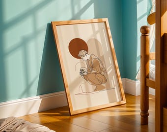 Young Nobleman Wall Art: Scandi Boho, Neutral Tones
