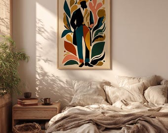 Frederick Douglass Portrait Wall Art: Boho Style - Earth Tone Print