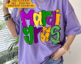 Mardi Gras PNG File, New Orleans Beads Design (Digital Download)