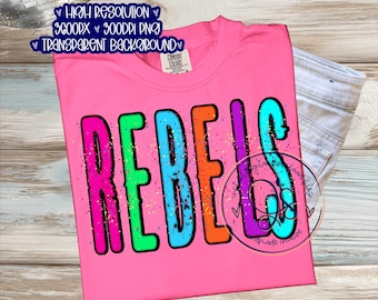 Mascota de los Rebeldes de Neón PNG, diseño salpicado (descarga digital)