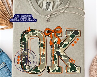 Oklahoma Camo PNG, OK State Camouflage (Digital Download)