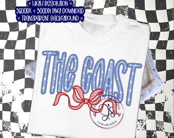 Lace The Coast PNG, Preppy Gingham Lace png, Lace Coast Png, The Coast png, Preppy Lace July 4th png, Preppy Lace png, July 4th Lace png