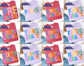 Paquete PNG de bloques de colores brillantes para el regreso a clases (descarga digital)