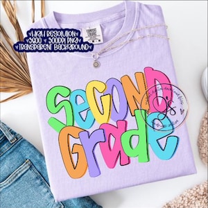 Second Grade PnG, Back to School PnG, Bright Color Block Back to School PnG, Second Grade PnG, Second Grade PnG, First Day of School PnG