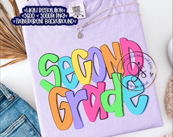 Second Grade PnG, Back to School PnG, Bright Color Block Back to School PnG, Second Grade PnG, Second Grade PnG, First Day of School PnG