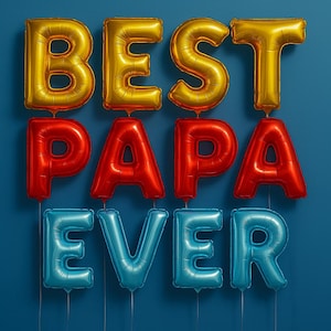 Cumpleaños de Papá – El mejor papá del mundo – Globos digitales para TV (16:9)