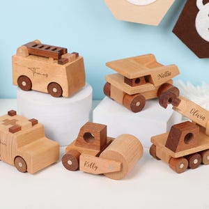 Personalized Toy Cars With Names, Sensory Toys For Toddlers, Birthday Gift For Kids, Wooden Cars Toys, Baptism Gifts, Baby Boy Gift
