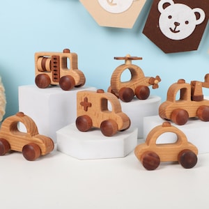 Personalized Wooden Car Toy For Boys, Sensory Toys For Toddlers, Birthday Gift For Kids, Wooden Cars Toys, Baptism Gifts, Baby Boy Gift
