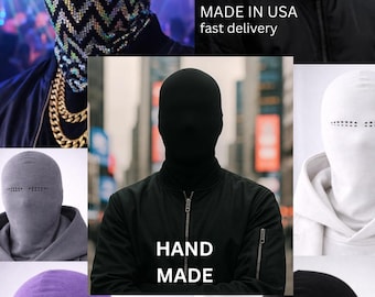 Black Full-Face Techwear Mask – Seamless Balaclava for Photoshoots, Streetwear, Performance & Creative Projects