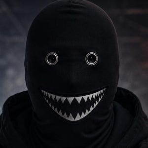 Shark Teeth Balaclava Mask Black Techwear Face Cover Streetwear Ninja Hood OTKYDACH