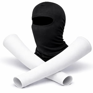 Set passamontagna nero con maniche / Tessuto tecnico streetwear