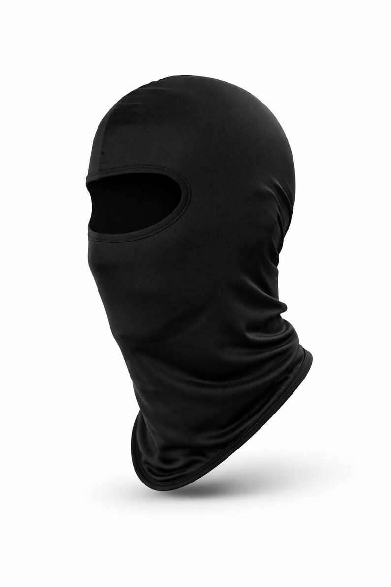 Black Balaclava Mask Set With Arm Sleeves Streetwear Performance 