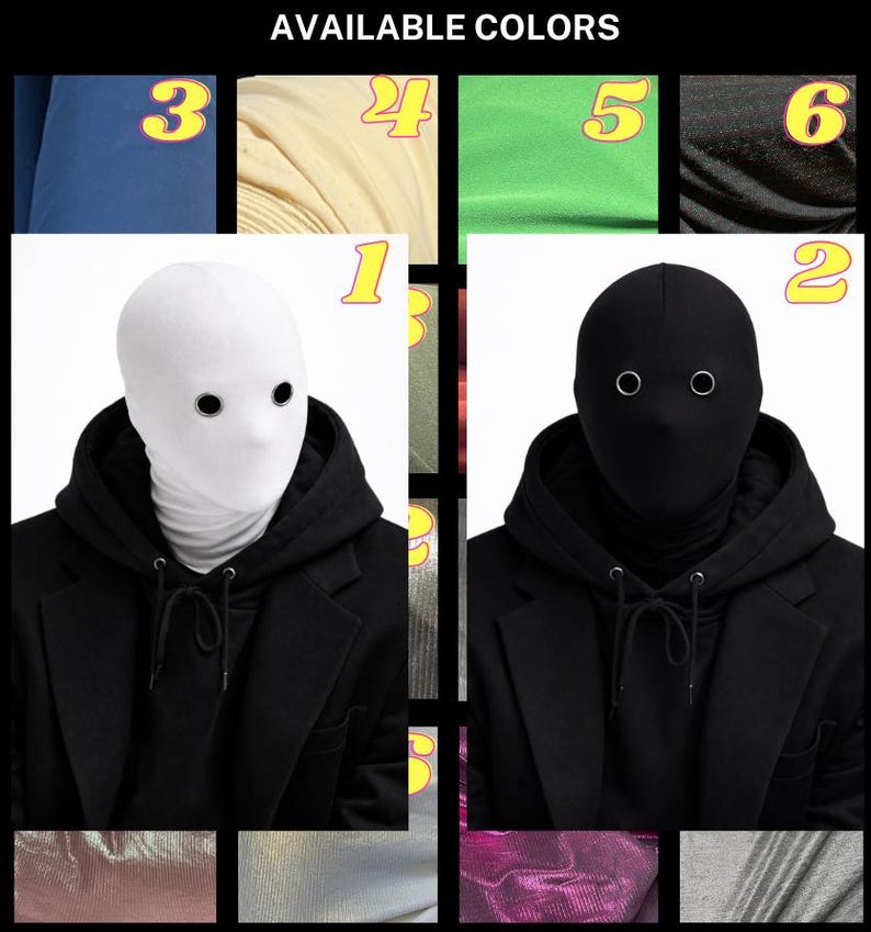 Full Face Mask With Eyelets – Festival & Burning Man Mask | 18 Colors ...