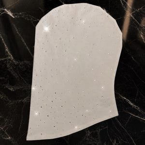 Black Rhinestone Full Face Mask – Sparkle Balaclava Streetwear Statement White