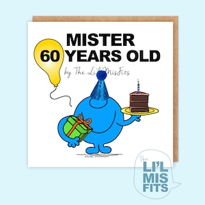 Nieuwigheid 'Mister 60 Years Old' Card - Hilarische Mr. Card/Best Mr. 60e verjaardagskaart, grappige zestigjarige mijlpaalkaart en cadeau, beste 60e kaart