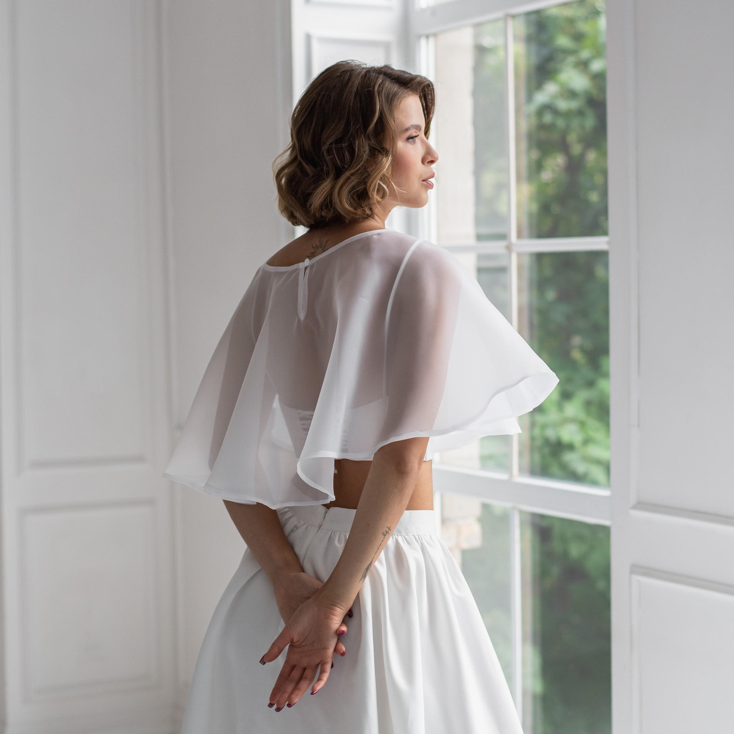 open lace back dress Lace Wedding Bolero Ivory Lace