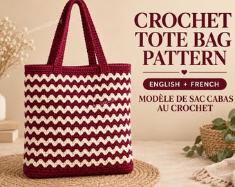 Patrón de bolso de mano a crochet: Bolso de mano para mujer a crochet (PDF + Videos), bolso hecho a mano sin costuras