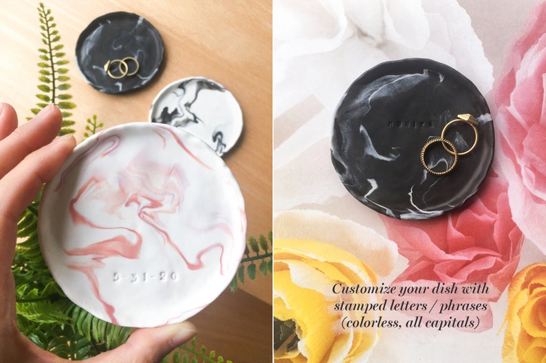 Custom Ring Dish Personalized Jewelry Dish Minimalist Small Etsy