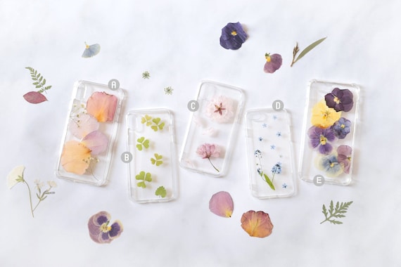 SALE - Pressed Flower iPhone Case - Ready to Ship - Real Flowers Foliage, iPhone 6s iPhone 7 iPhone 8 Plus iPhone X Xs XR iPhone XS Max Case