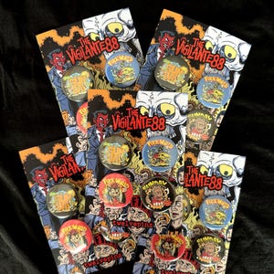 the_vigilante88 Knapppaket med nålar – 32 mm Artist Series Collaboration (4 st)