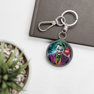 Joker-Inspired Keyring Tag | Unique Accessory for Fans, Personalize it for Birthdays, Gifts, Collectibles, and Holidays