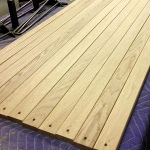 White Oak Bench Slats - With Stainless Steel Hardware Kit