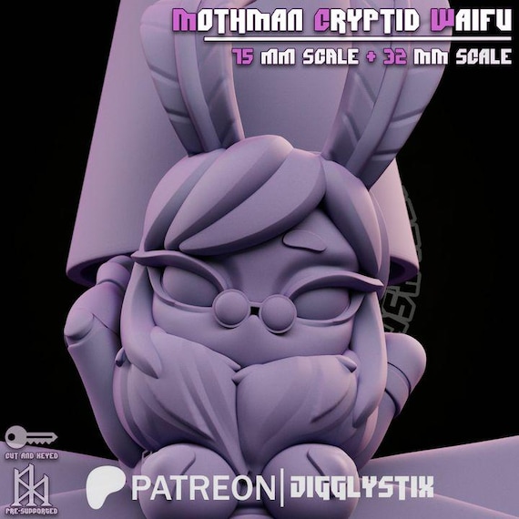 Mothman Waifu 32mm scale or 75mm scale by Jigglystix SFW NSFW